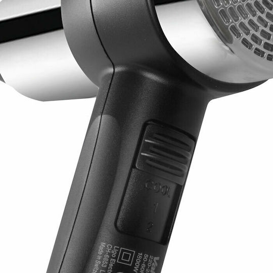 Valera Action Super Plus 1800 Hotel Hair Dryer Black 1.8kW with Spiral Cable up to 250cm