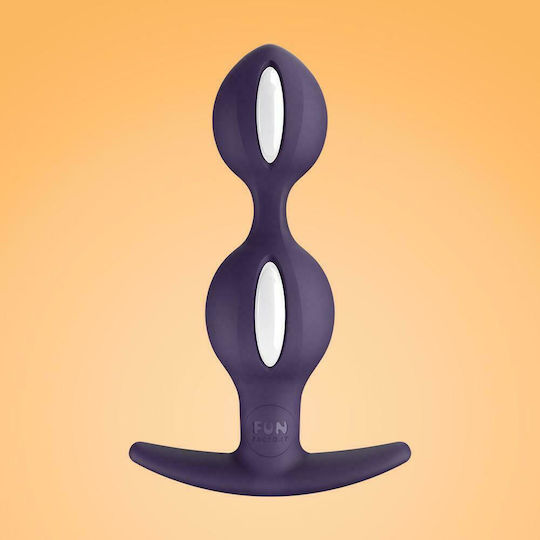 Fun Factory B Balls Jiggle Anal Plug Duo-Silikon Dark Violet 12.6cm