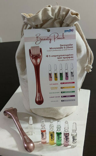 Preditr3 Beauty Pouch Σετ Περιποίησης για Ενυδάτωση Dermaroller Microneedle & 5 Οροί Ομορφιάς
