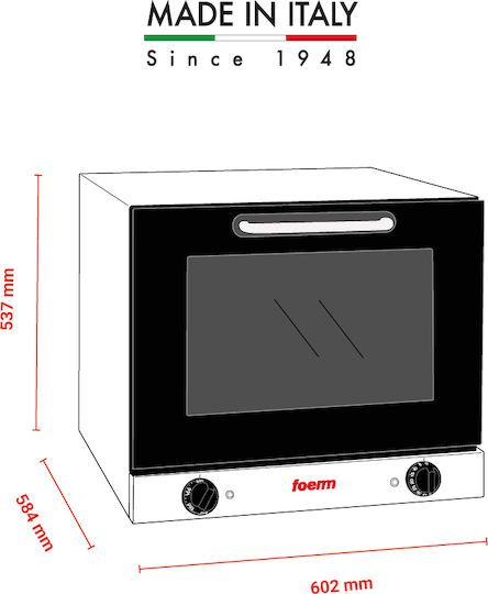 Foem RFF43X Ηλεκτρικός Φούρνος 2.9kW