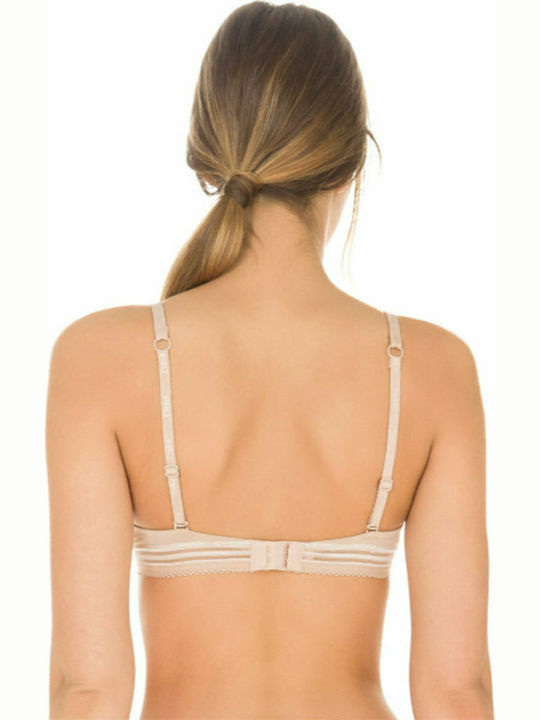 DIM Bra with Banella and Lightweight Cup C and D enhancement in Beige Color