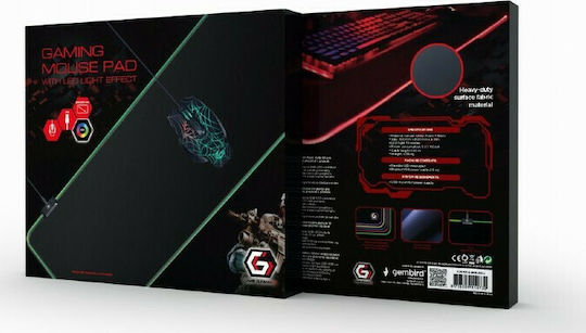 Gembird MP-GAMELED-L Gaming Mouse Pad XXL (800mm) with RGB Lighting Black