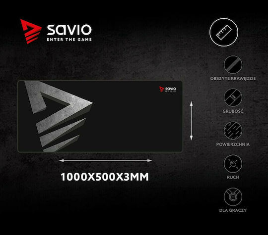 Savio Precision Control Gaming Mouse Pad XXL (1000mm) Μαύρο GPCXXL