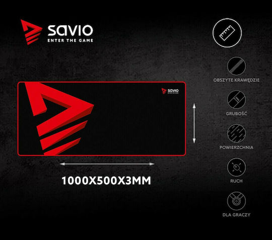 Savio Turbo Dynamic Gaming Mouse Pad XXL (1000mm) Black/Red GTDXXL