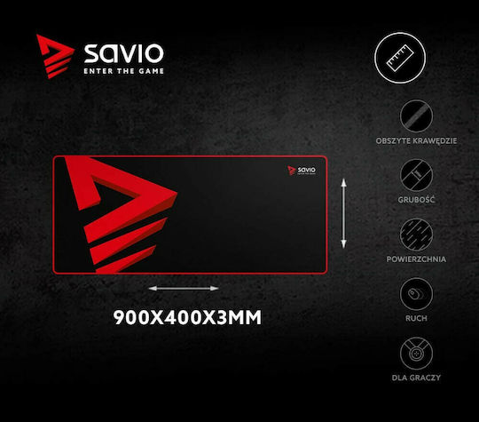 Savio Turbo Dynamic Gaming Mouse Pad XXL (900mm) Μαύρο/Κόκκινο GTDXL