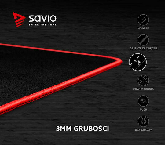 Savio Turbo Dynamic Gaming Mouse Pad XXL (900mm) Μαύρο/Κόκκινο GTDXL