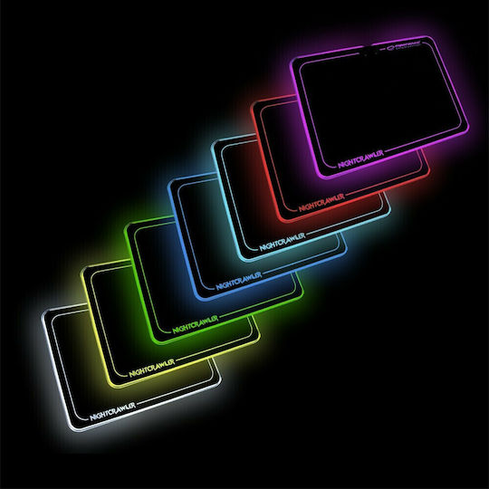 Esperanza Nightcrawler Gaming Mouse Pad Medium (350mm) με RGB Φωτισμό μέσω USB Μαύρο EGP104
