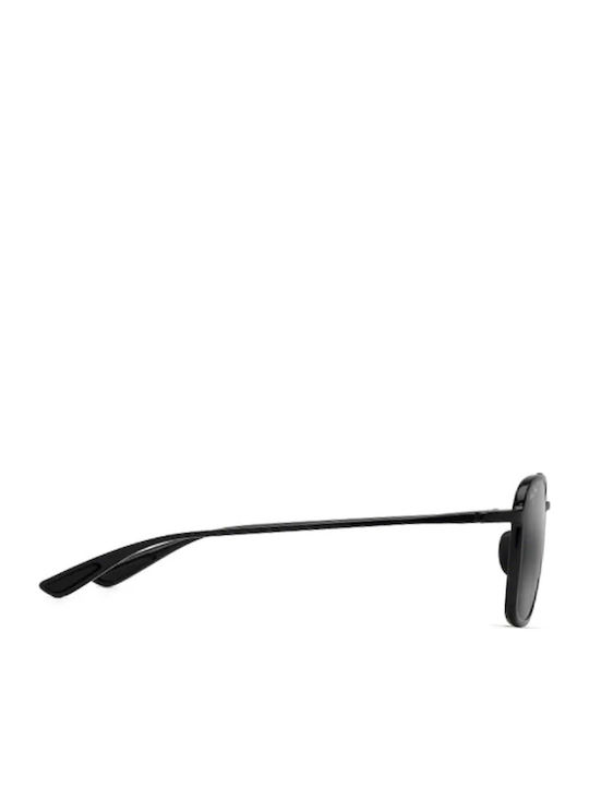 Maui Jim Keokea Men's Sunglasses with Black Plastic Frame and Black Polarized Lens 447-02