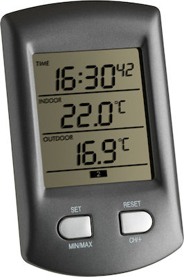 TFA Indoor - Outdoor Thermometer Tabletop Γκρι