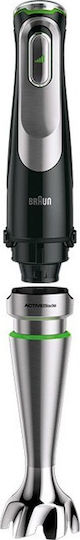 Braun Multiquick 9 Ръчен Блендер с Неръждаема Пръчка 1200W Черен