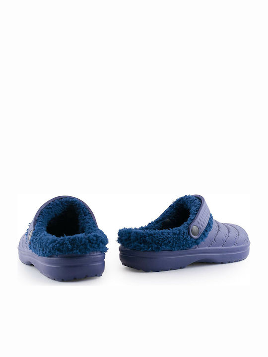 392-0002 Winterliche Herrenhausschuhe Blau 1222-0155-000003