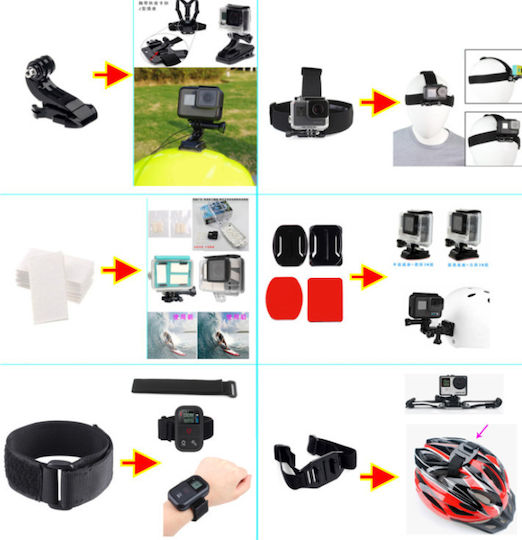 Σετ Αξεσουάρ WDL 77 in 1 για Action Cameras