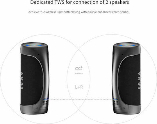Akai Proffesional ABTS-55 Bluetooth Speaker 50W with Radio and Battery Life up to 3.8 hours Black