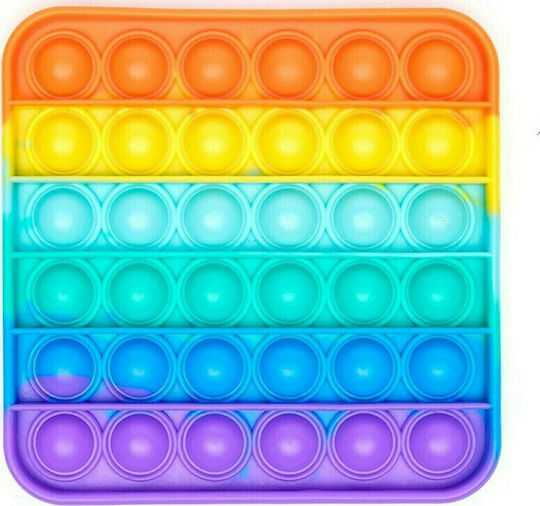 VS Квадратно Rainbow Поп го Fidget Пластмасов Многоцветен (Различни Видове) 1 бр.