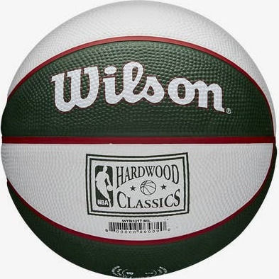 Wilson NBA Team Retro Milwaukee Bucks Mini Μπάλα Μπάσκετ Indoor / Outdoor