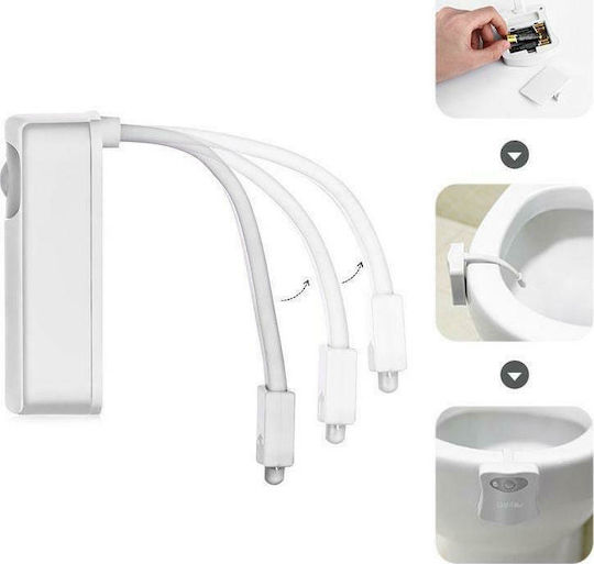 LED Bathroom with 8 Colours in Gray Color LIGHTBOWL