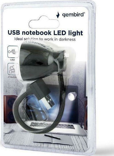Gembird NL-02 USB Notebook Light LED σε Μαύρο Χρώμα