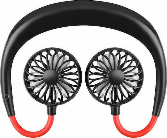 USB Rechargeable Neck Fan 500mAh 60W Black 9078 4165320013 4977
