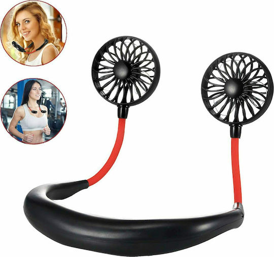 USB Rechargeable Neck Fan 500mAh 60W Black 9078 4165320013 4977