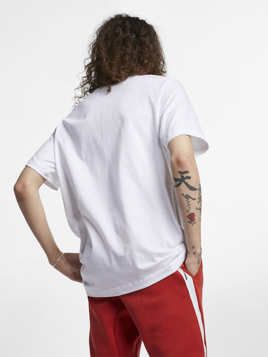 Nike Sportswear Club Ανδρικό Αθλητικό T-shirt Κοντομάνικο Λευκό