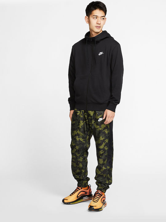 Club Cardigan with Hood Black