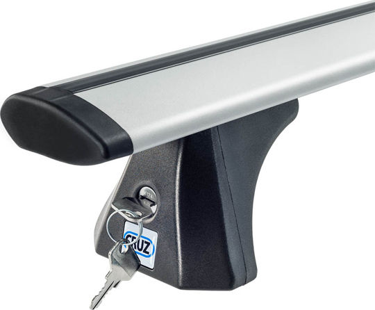 Cruz Airo X 108cm. für Opel Corsa (mit Dachträgerfüßen und Schloss) Silber