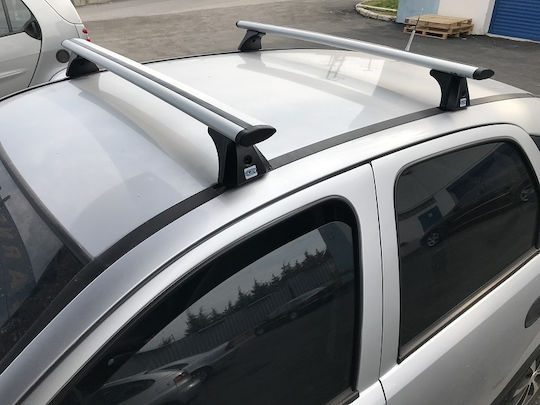 Cruz Airo X 108cm. für Opel Corsa (mit Dachträgerfüßen und Schloss) Silber