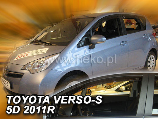 Heko Set of Windbreakers Front Car Dark Fime for Toyota Verso-S 2pcs