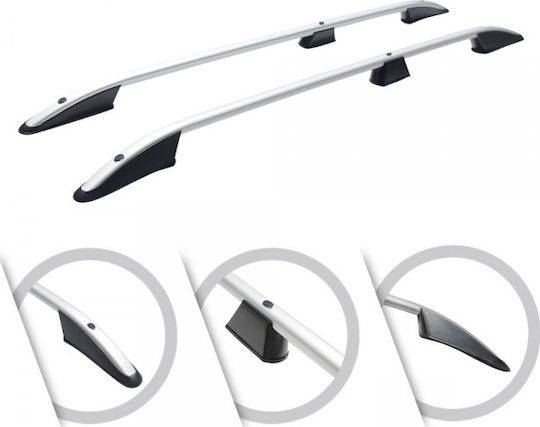 Omtec 168cm. for Cars with Factory Bars (with Roof Rack Legs) Silver