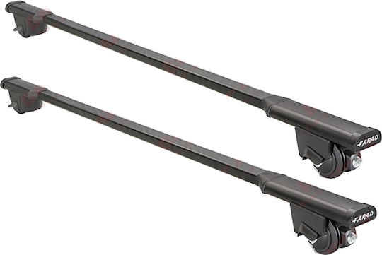 Farad Farad Autodachträger Aluminium SM 057 für Jeep Cherokee 2008+ mit Dachträgerfüßen und Schloss Schwarze