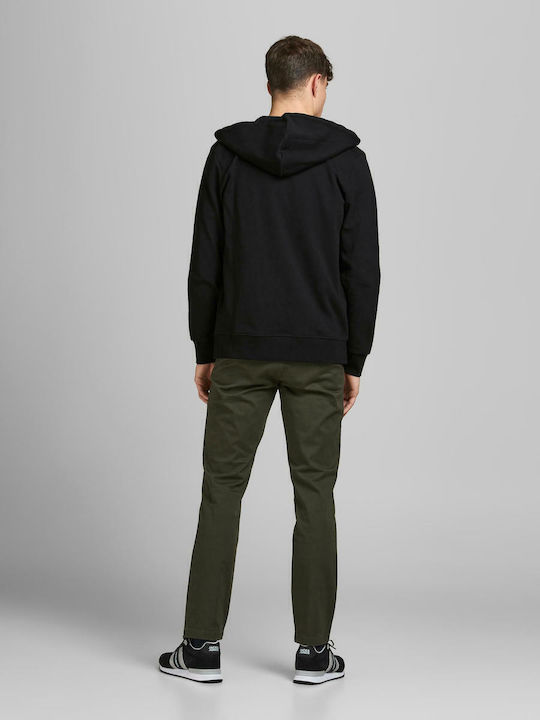 Jack & Jones Ζακέτα Μαύρη με Κουκούλα
