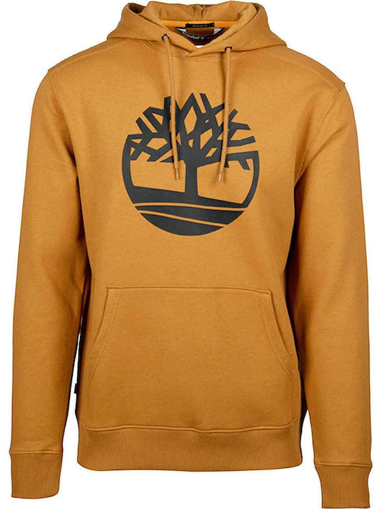 River Tree Sweatshirt with Hood Camel Yellow