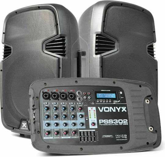 Vonyx Boxă Karaoke Cu Microfon Cu Fir PSS302 170.118 Negru