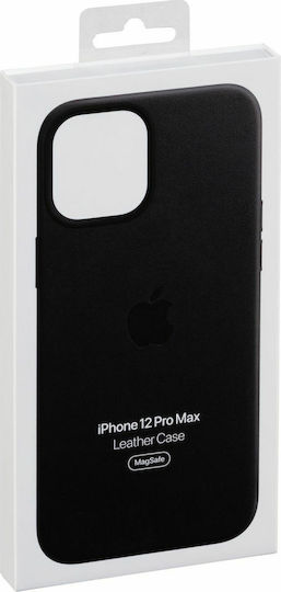 Apple Back Cover Leather Black (iPhone 12 Pro Max)