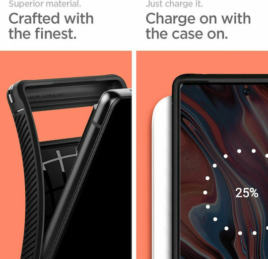 Spigen Rugged Armor Back Cover Σιλικόνης 2mm Μαύρο (Google Pixel 6)