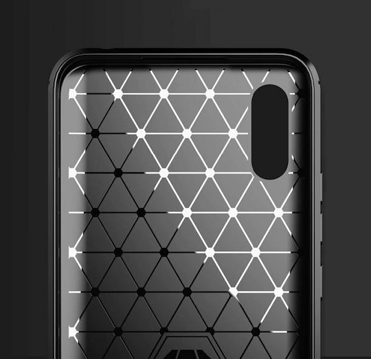 Hurtel Brushed Carbon Back Cover Σιλικόνης Μαύρο (Redmi 9A / 9AT)