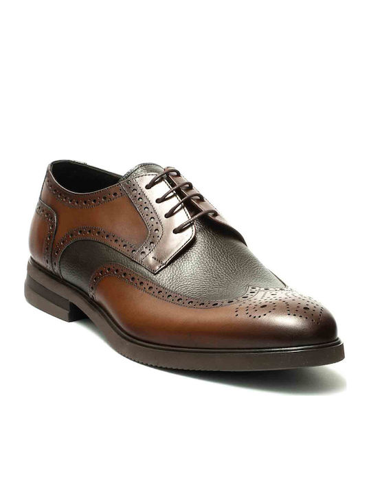 Perlamoda 4663 Men's Leather Oxfords Brown