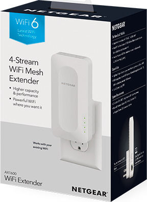NetGear EAX12 Mesh WiFi Extender Dual Band (2.4 & 5GHz) 1600Mbps
