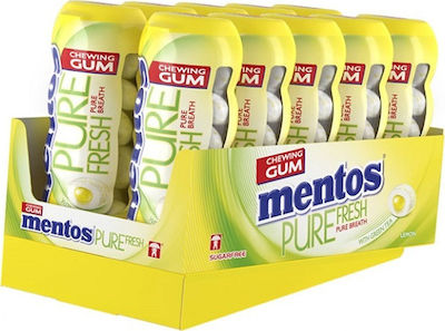 Mentos Chewing gum Pure Fresh with Λεμόνι Flavour Sugar Free 28gr