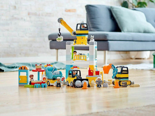 LEGO Duplo Кула Кран и Конструкция за 2+ Години 105 Бройки