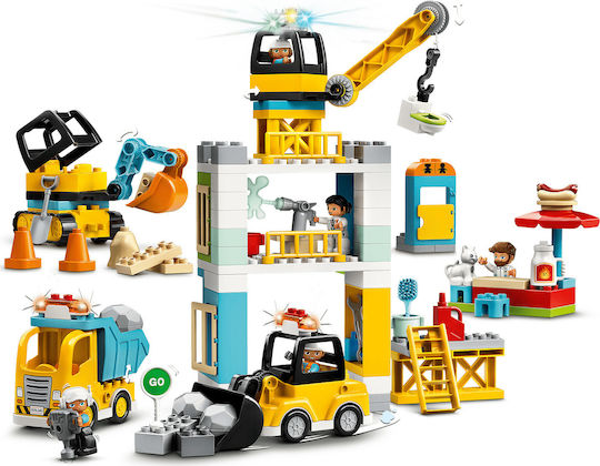LEGO Duplo Кула Кран и Конструкция за 2+ Години 105 Бройки