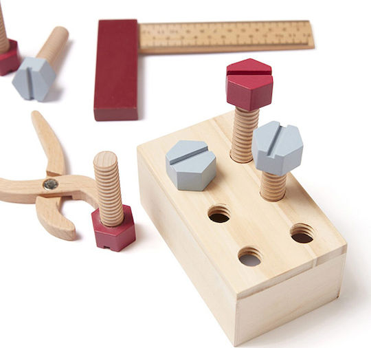 Kids Concept Kids Wooden Tool Set for 3+ Years 12 Pieces
