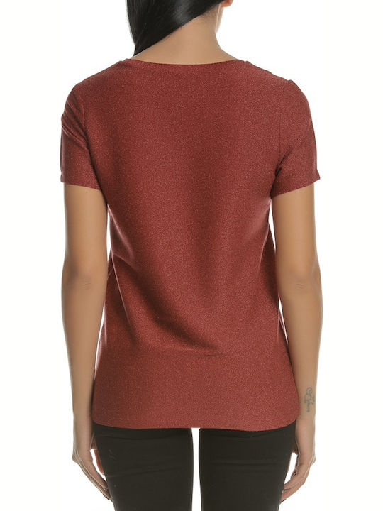 Scotch & Soda Women's T-shirt Burgundy