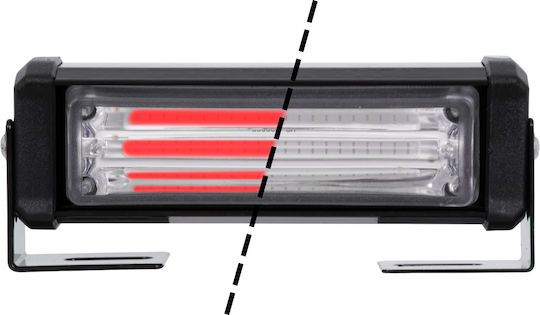 GloboStar Μπάρα Σήμανσης Αυτοκινήτου LED 10 - 30V Αδιάβροχη με Κόκκινο Φωτισμό
