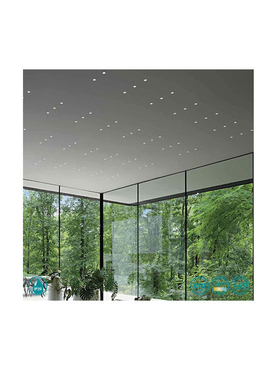 Gea Luce Altair Rotund Metalic Spot Încorporat cu LED Integrat și Lumină Alb Cald Alb 2x2cm. 5buc