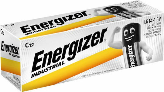 Energizer Industrial Αλκαλικές Μπαταρίες C 1.5V 12τμχ