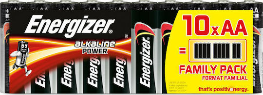 Energizer Power Αλκαλικές Μπαταρίες AA 1.5V 10τμχ