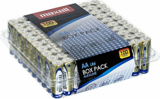 Maxell Алкални Батерии AA 1.5V 100бр LR6-100P