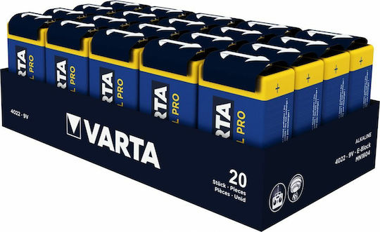 Varta Industrial Alkaline Batterien 9V 20Stück