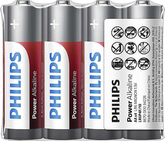 Μπαταρίες Αλκαλικές Philips Αα 4 Τεμ